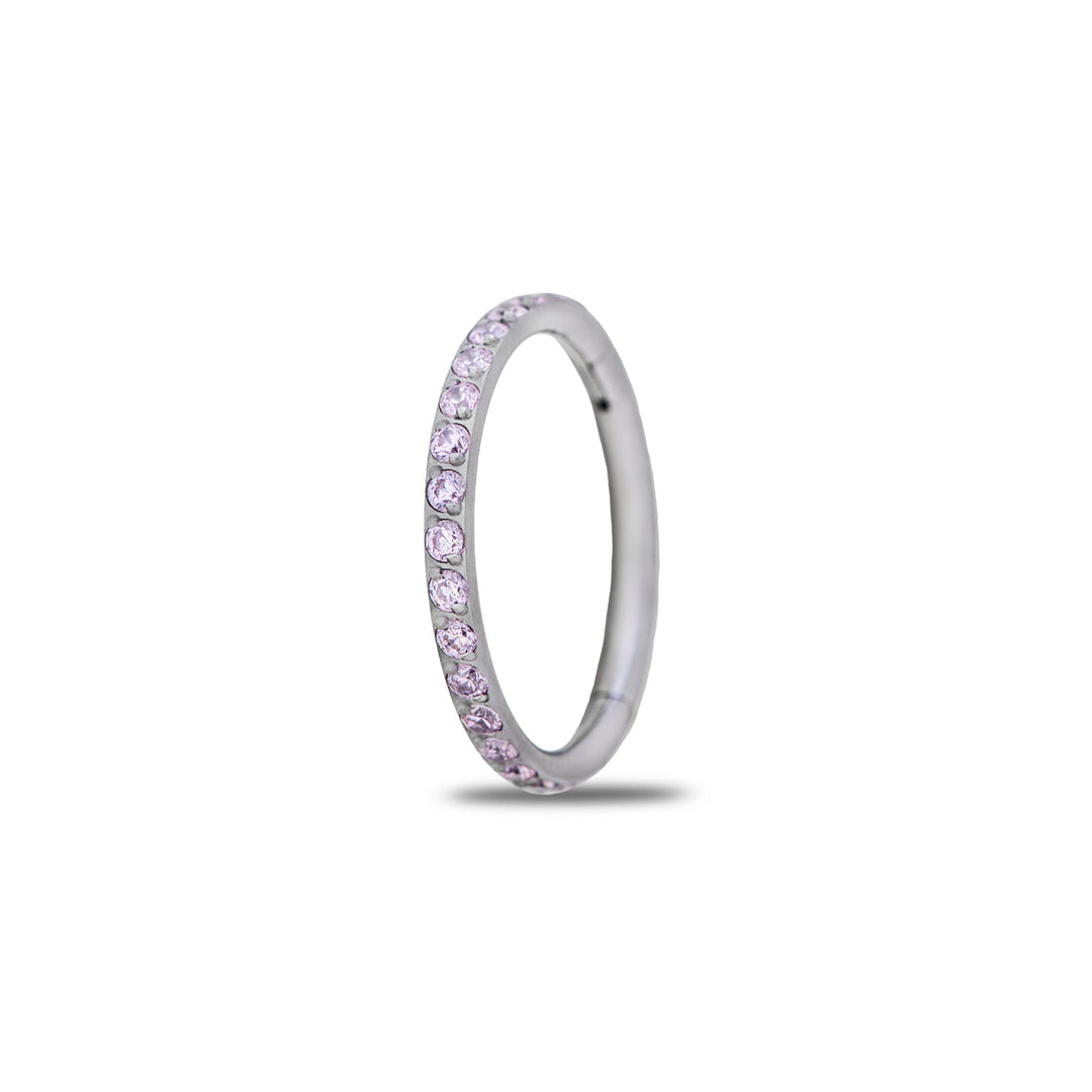 Clicker Ring with Side Crystals/Opals
