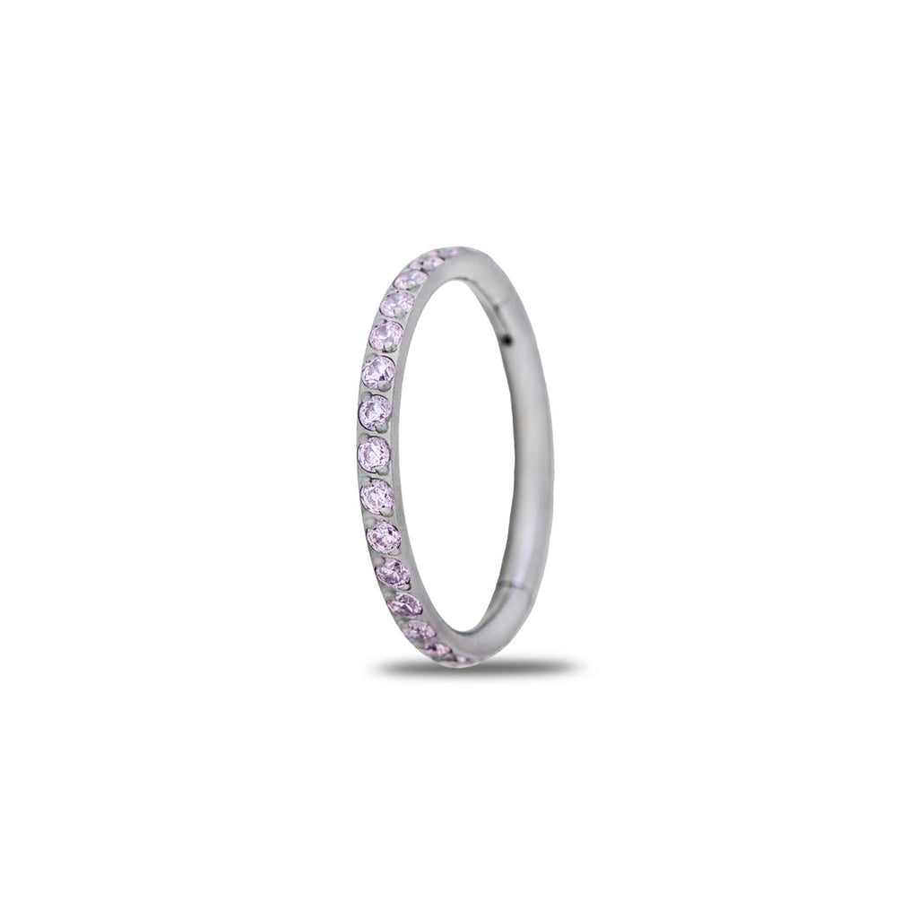 Clicker Ring with Side Crystals/Opals