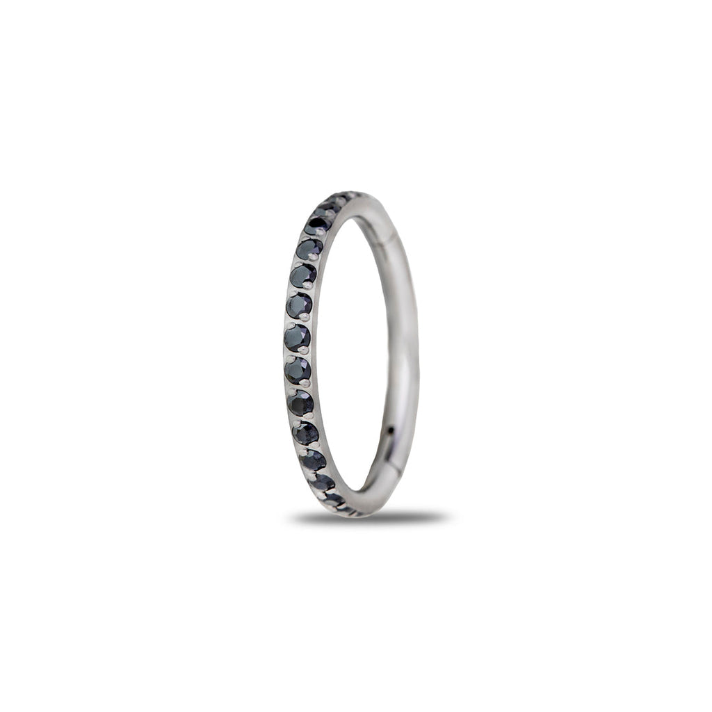 Clicker Ring with Side Crystals/Opals