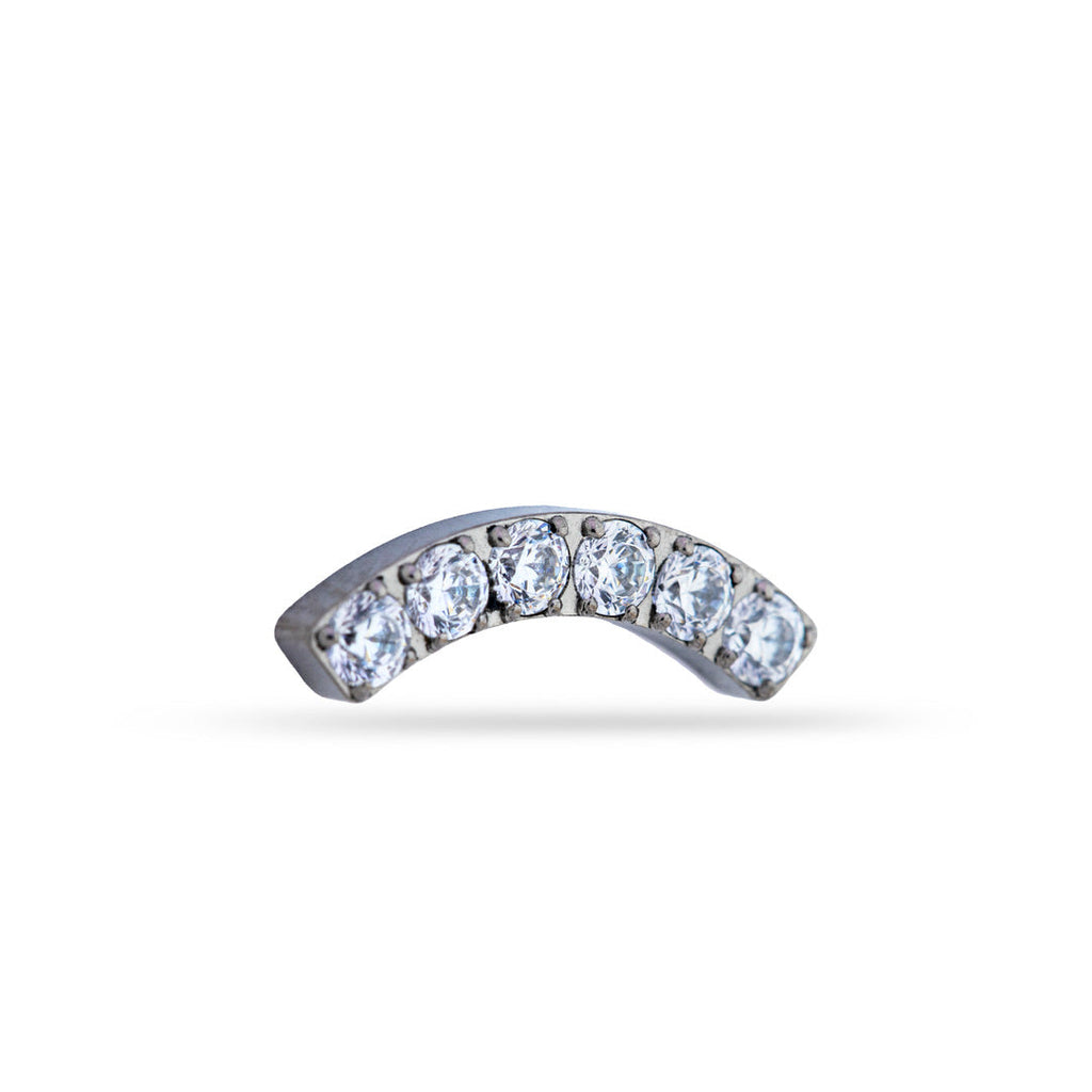 Curved 6-Crystal Cluster Top