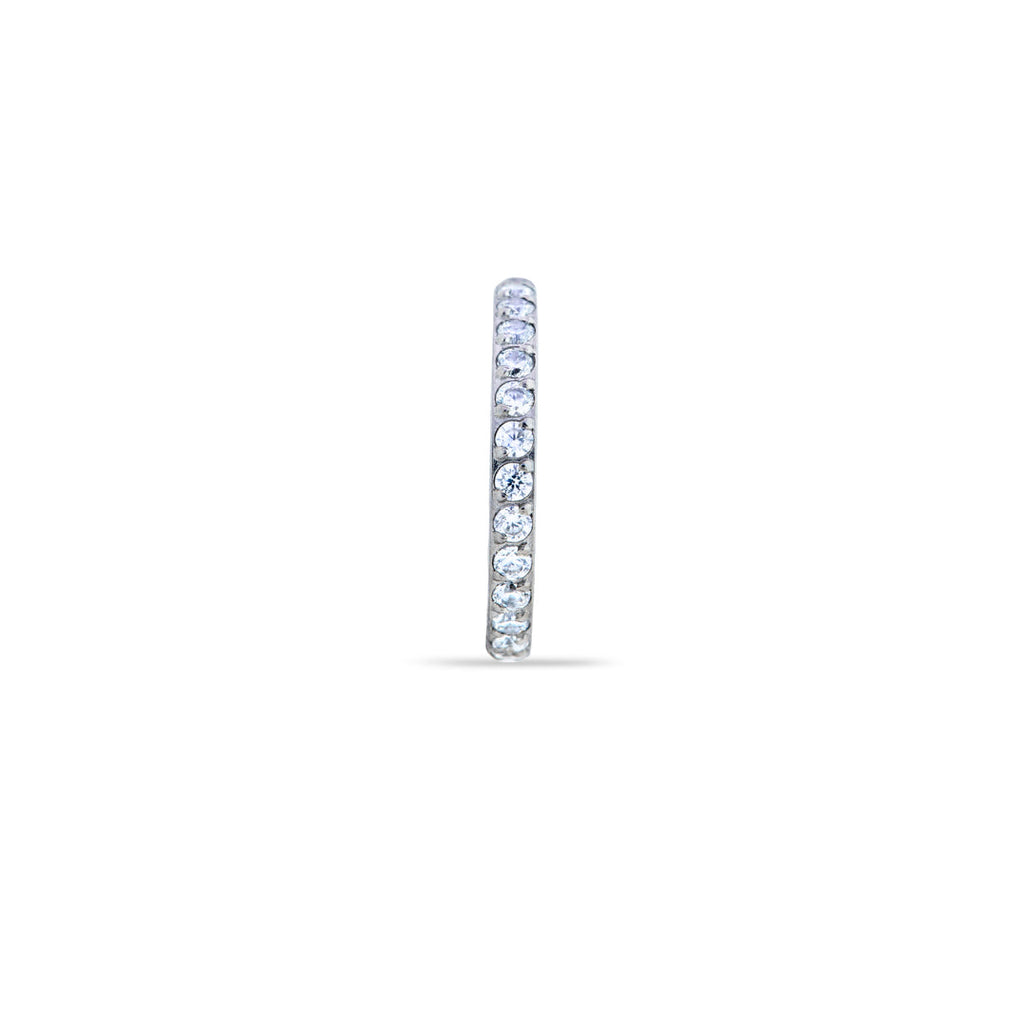 Side Crystal Clicker Ring