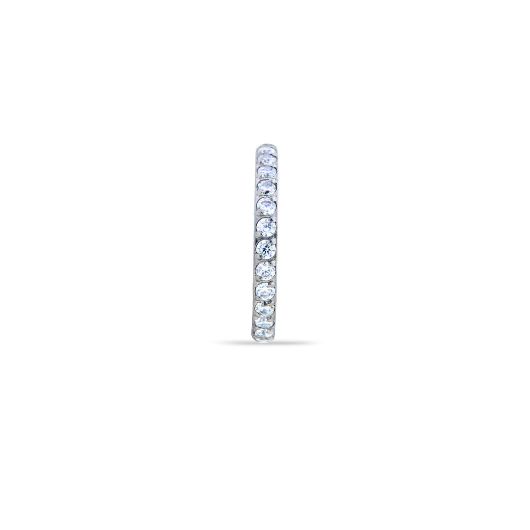 Side Crystal Clicker Ring