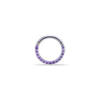 Front-Facing Crystal/Opal Clicker Ring