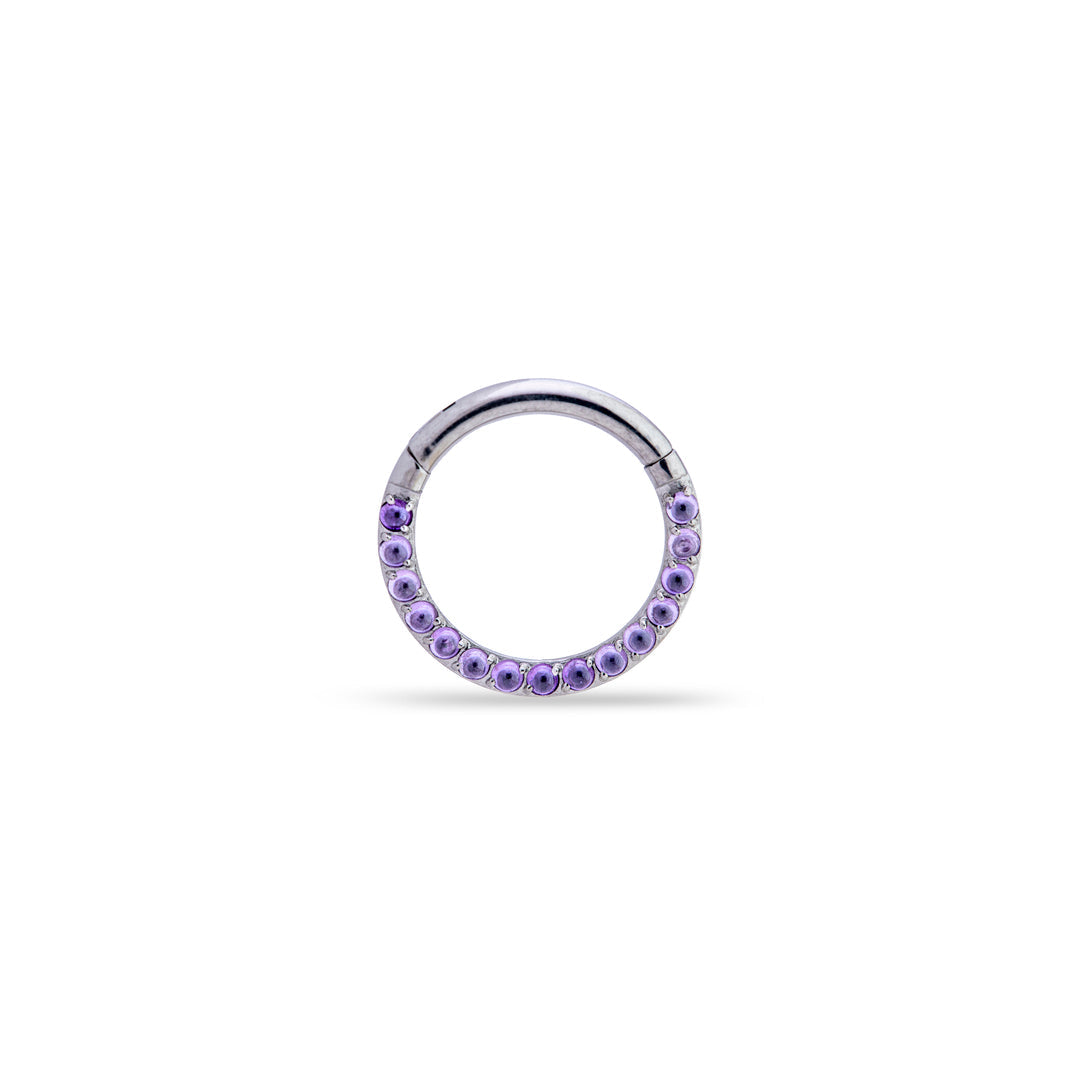 Front-Facing Crystal/Opal Clicker Ring