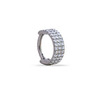 Triple Row Crystal Clicker Ring