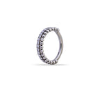 Filigree Clicker Ring with Side Crystals