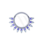 Spike Tip Crystal Clicker Ring