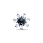 Natural Stone Flower Top with Baguette Petal Crystals – 16G
