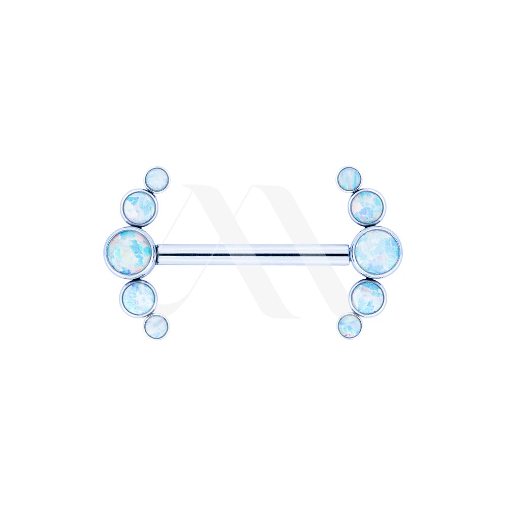 Opal Cluster Nipple Bar