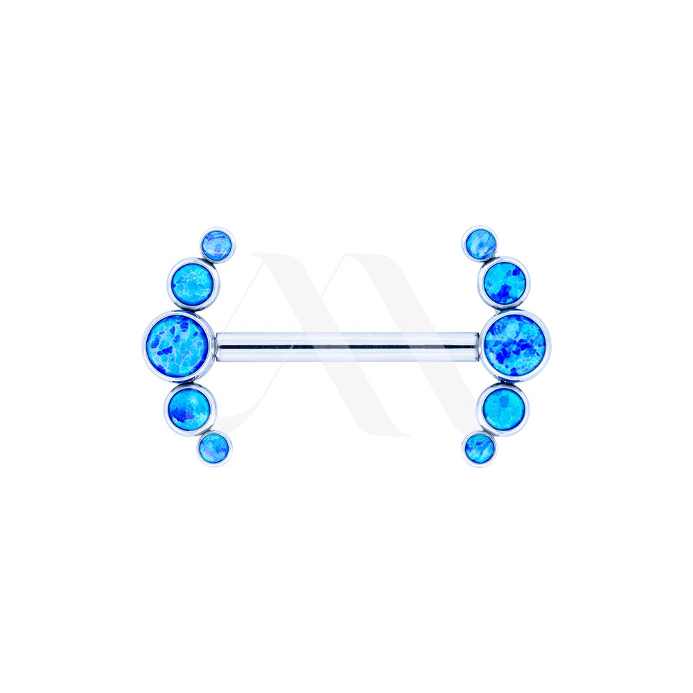 Opal Cluster Nipple Bar