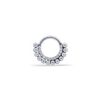 Double Row Crystal Clicker Ring
