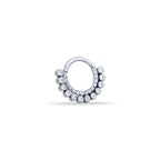 Double Row Crystal Clicker Ring