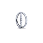 Double Row Clicker Ring with Crystals