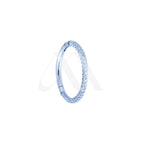Fully Crystal-Set Titanium Clicker Ring (Front + Side Stones)