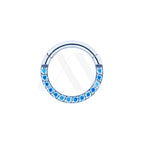 Front-Facing Crystal/Opal Clicker Ring