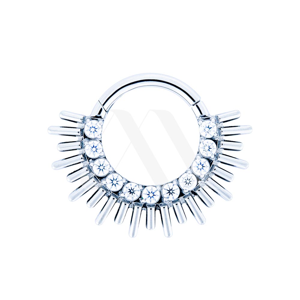 Inti Clicker Ring with Crystals – 16G