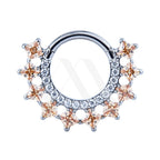 Clicker Ring with Multi-Size Square Crystals – 16G