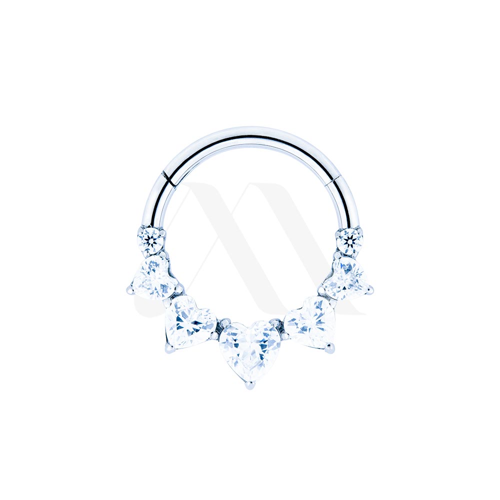 Heart Crystal Clicker Ring