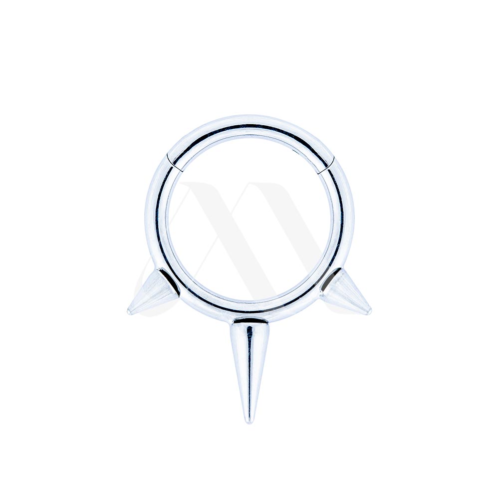 Clicker Ring with Titanium Spikes – 16G