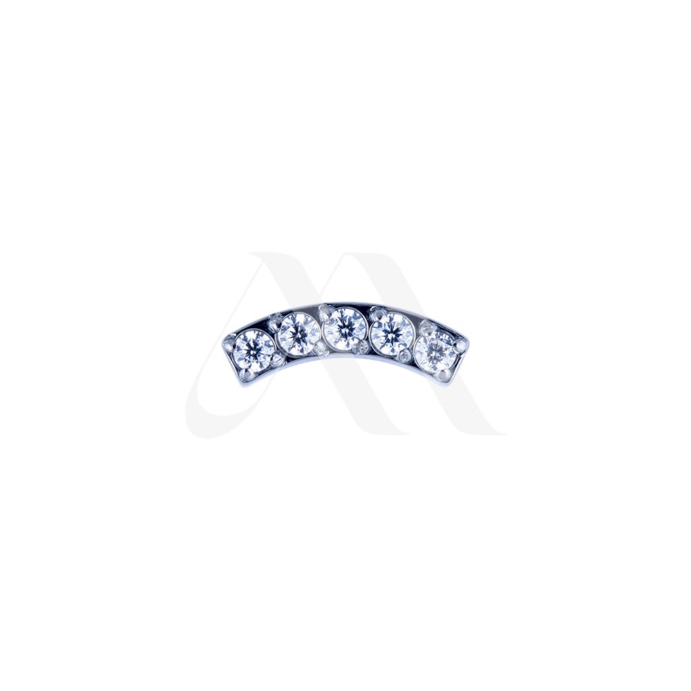 Curved 5-Crystal Cluster Top