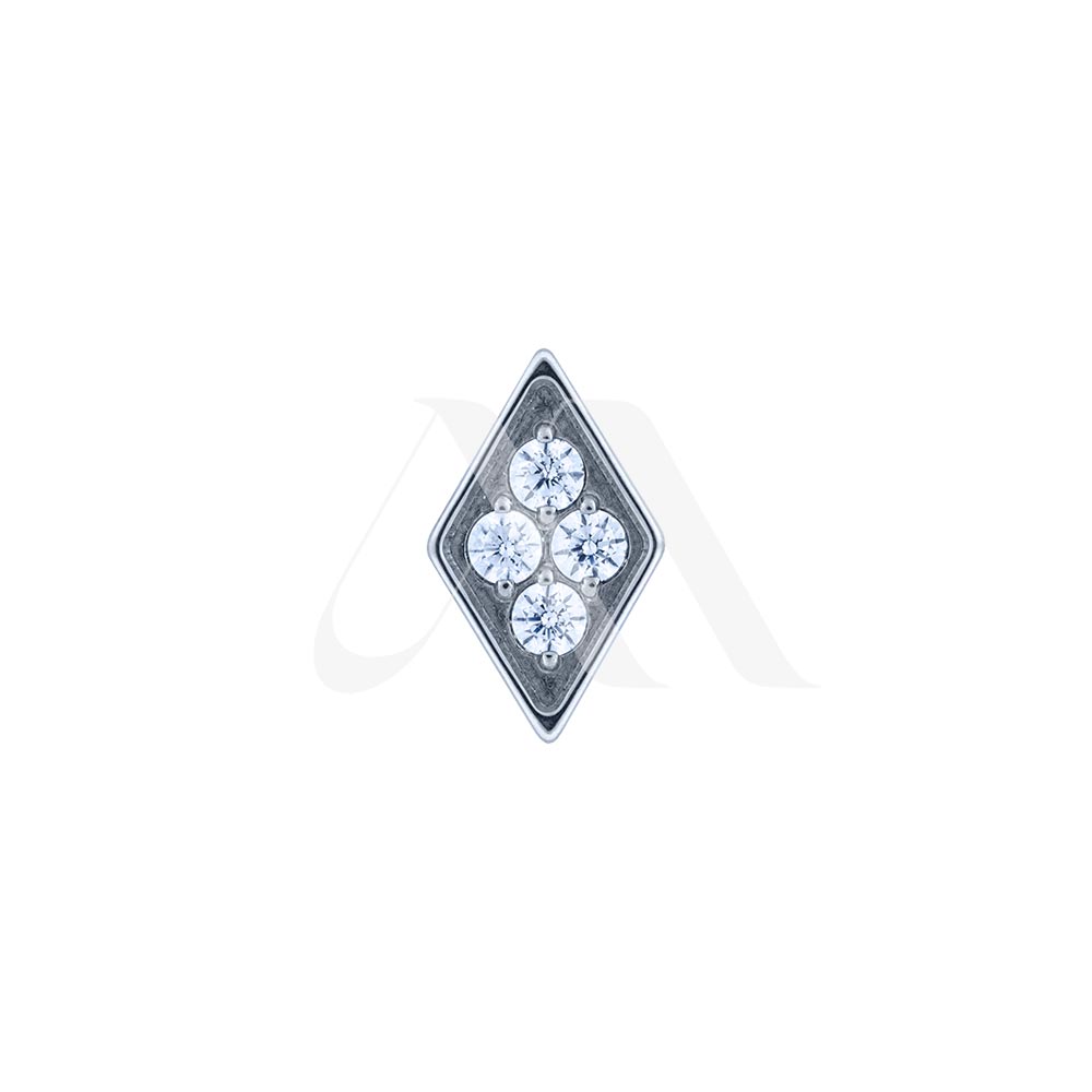 Diamond-Shaped Top with Crystals