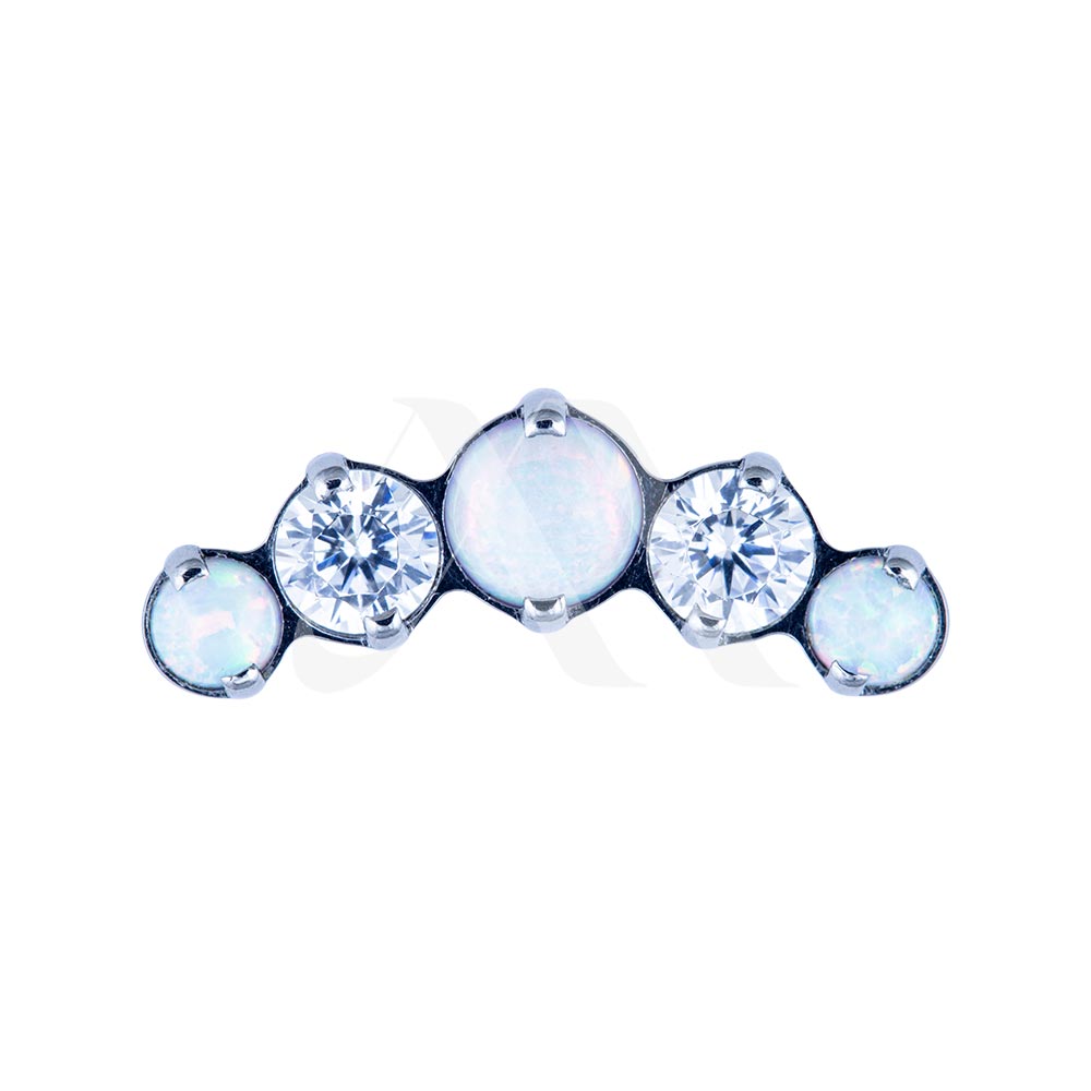 Prium Opal and Crystal Prong-Set Top