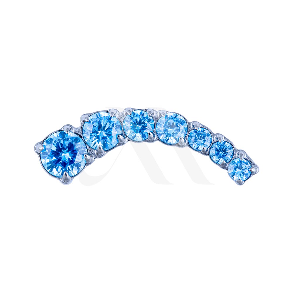 7-Crystal Curved Cluster Top