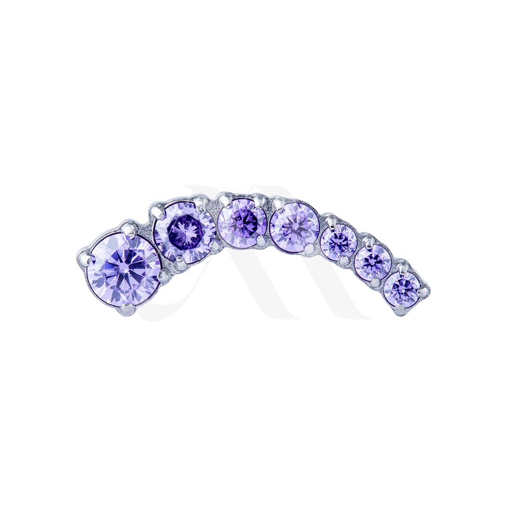 7-Crystal Curved Cluster Top