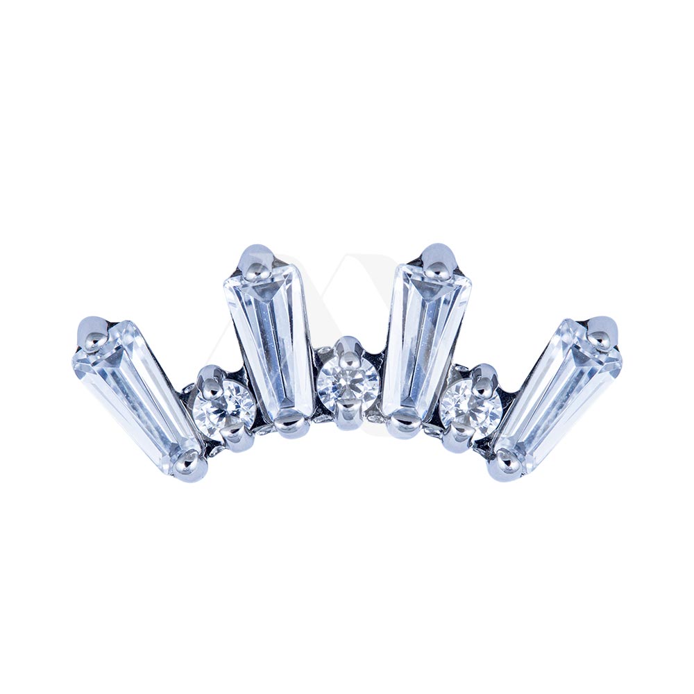 Baguette & Round Cluster Top