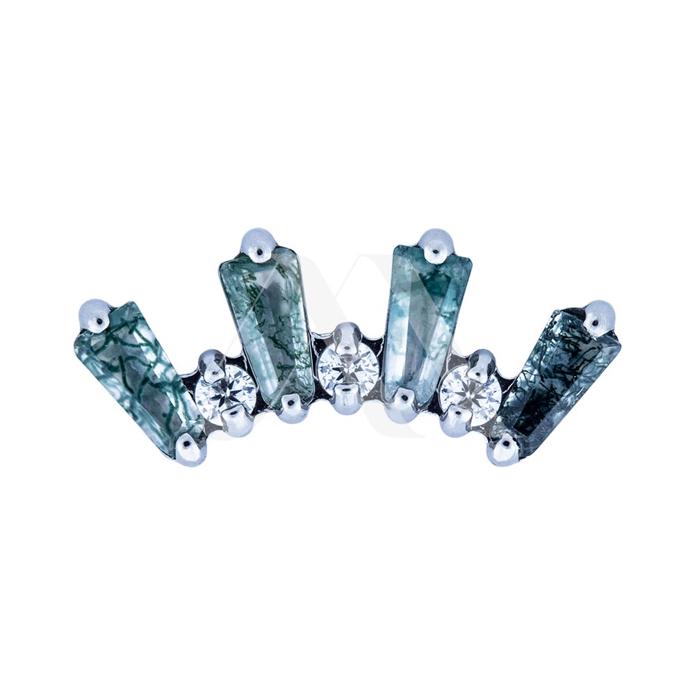Baguette & Round Cluster Top