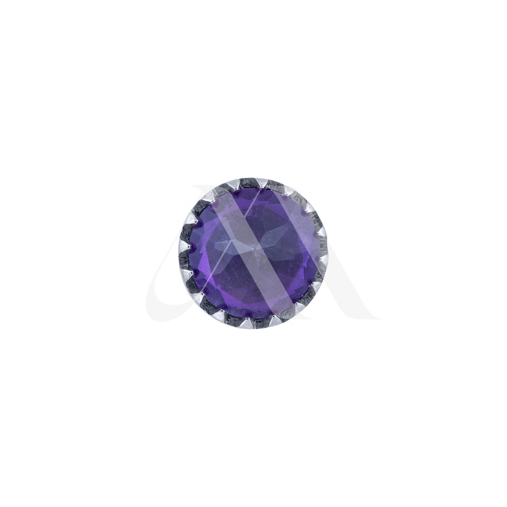 Crown Prong-Set Crystal Top