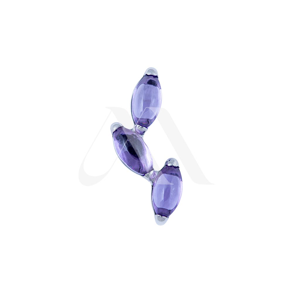 Top Spike with Three Natural Stones
