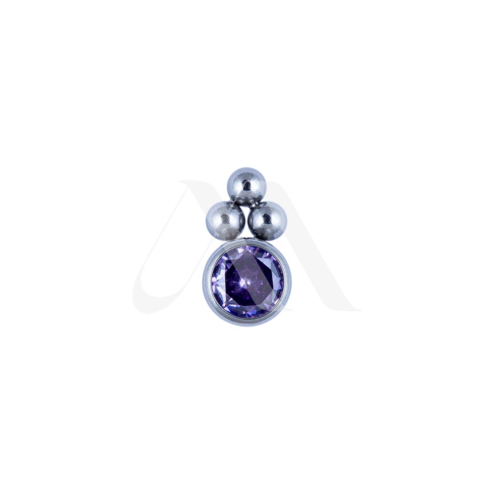 Filigree Crystal Top (3-Point Design)