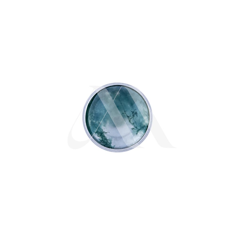 Natural Stone Cabochon Top – 16G