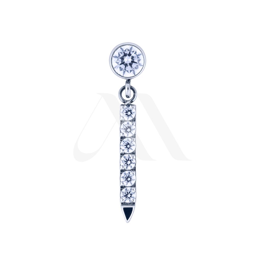 Dangling Bar Crystal Top